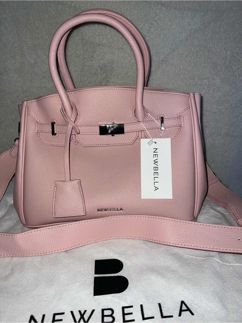 Newbella Pink Structured Satchel Handbag